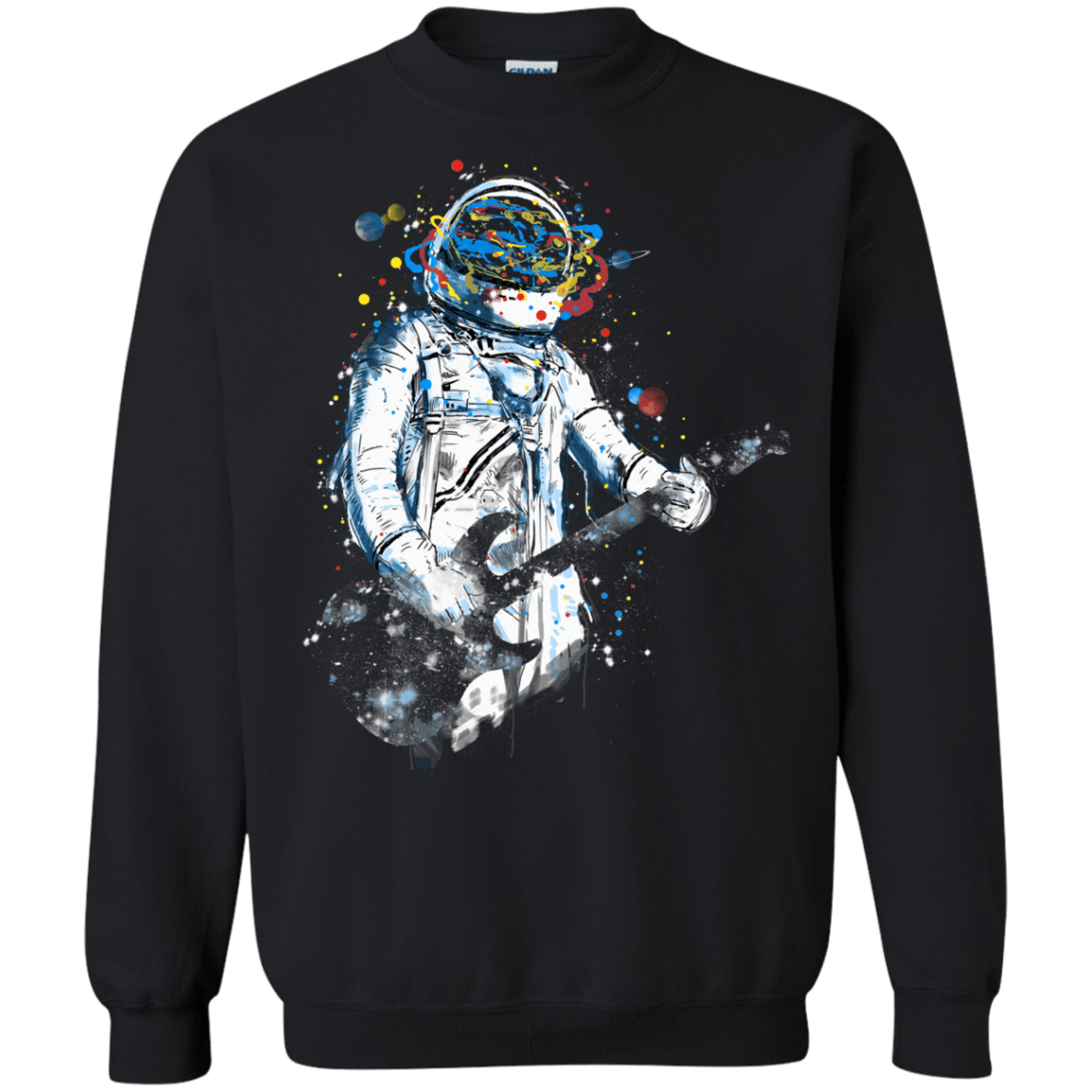 Sweatshirts Black / S Space Guitar Crewneck Sweatshirt