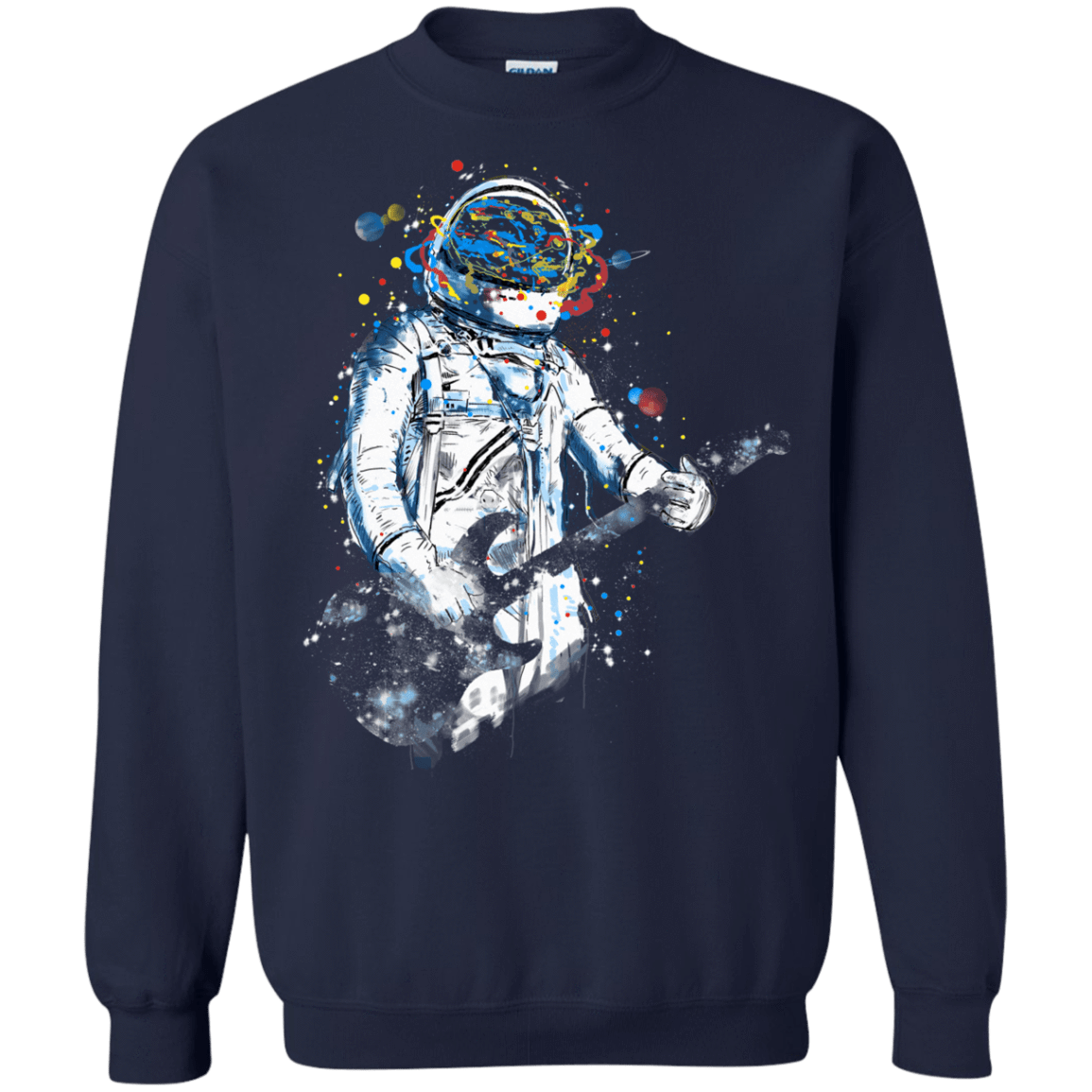 Sweatshirts Navy / S Space Guitar Crewneck Sweatshirt