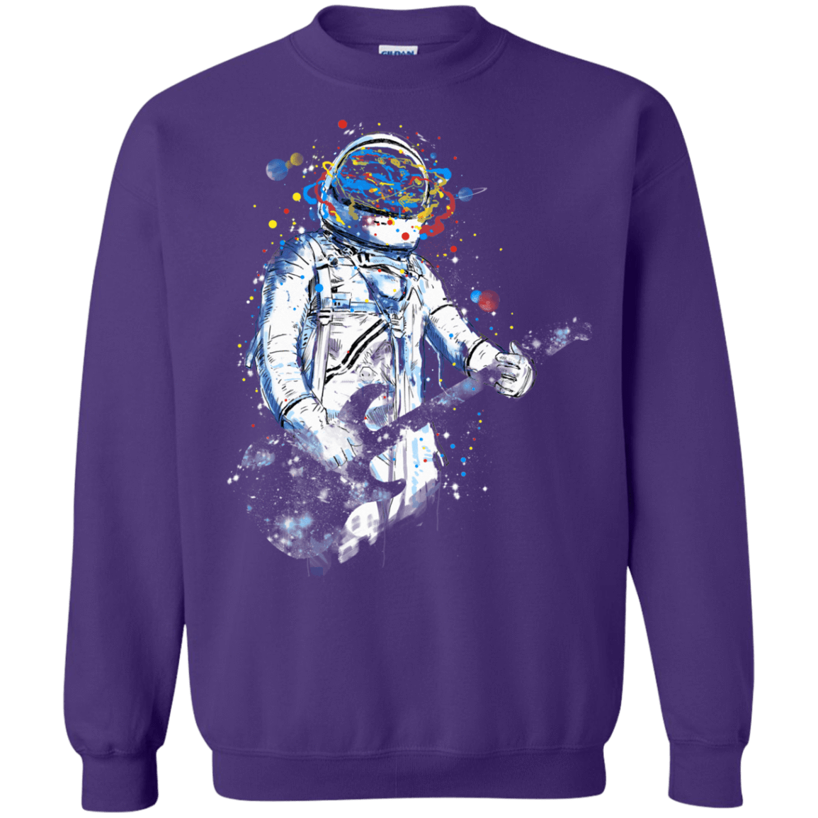 Sweatshirts Purple / S Space Guitar Crewneck Sweatshirt