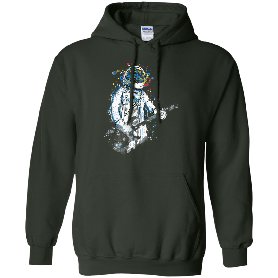Sweatshirts Forest Green / S Space Guitar Pullover Hoodie