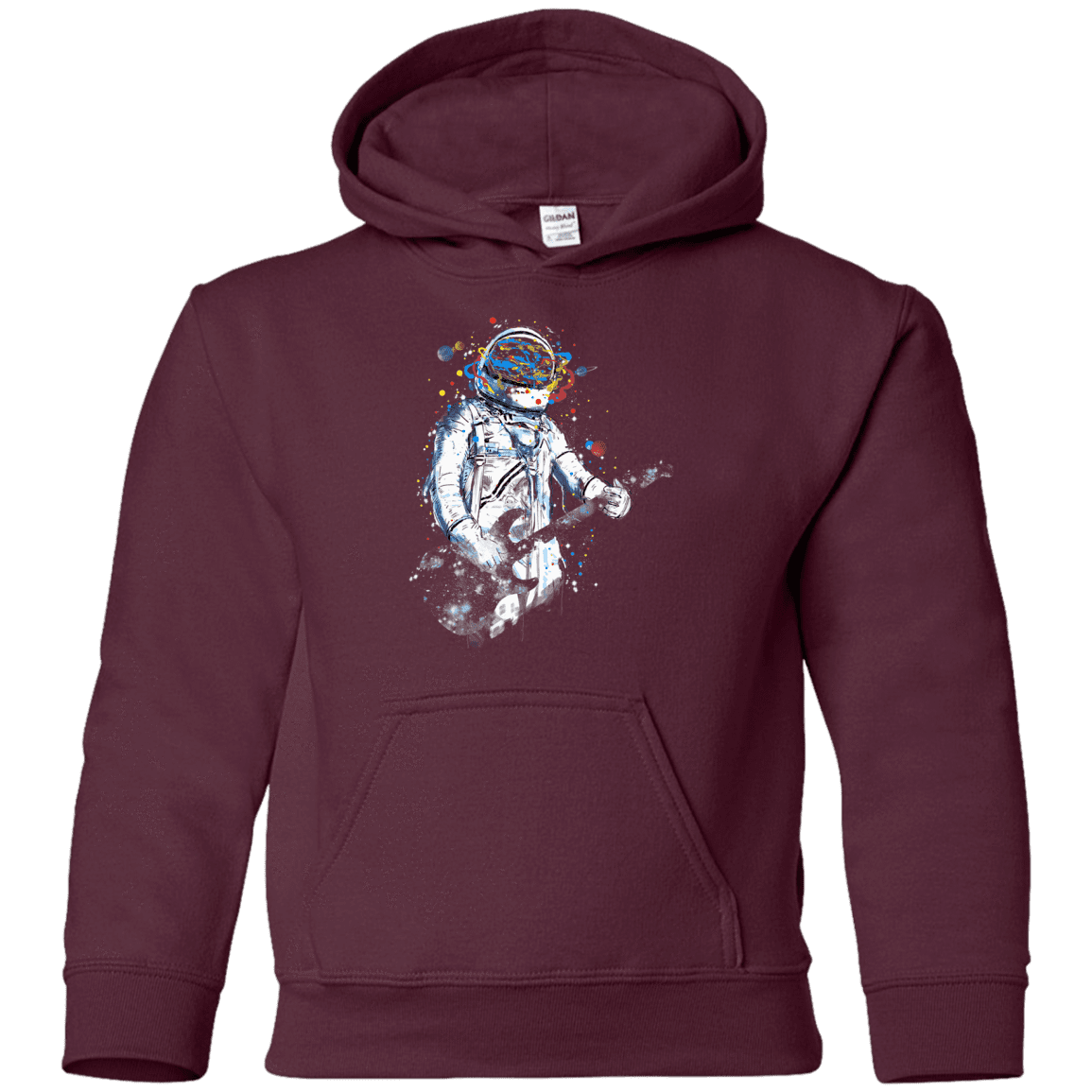 Sweatshirts Maroon / YS Space Guitar Youth Hoodie