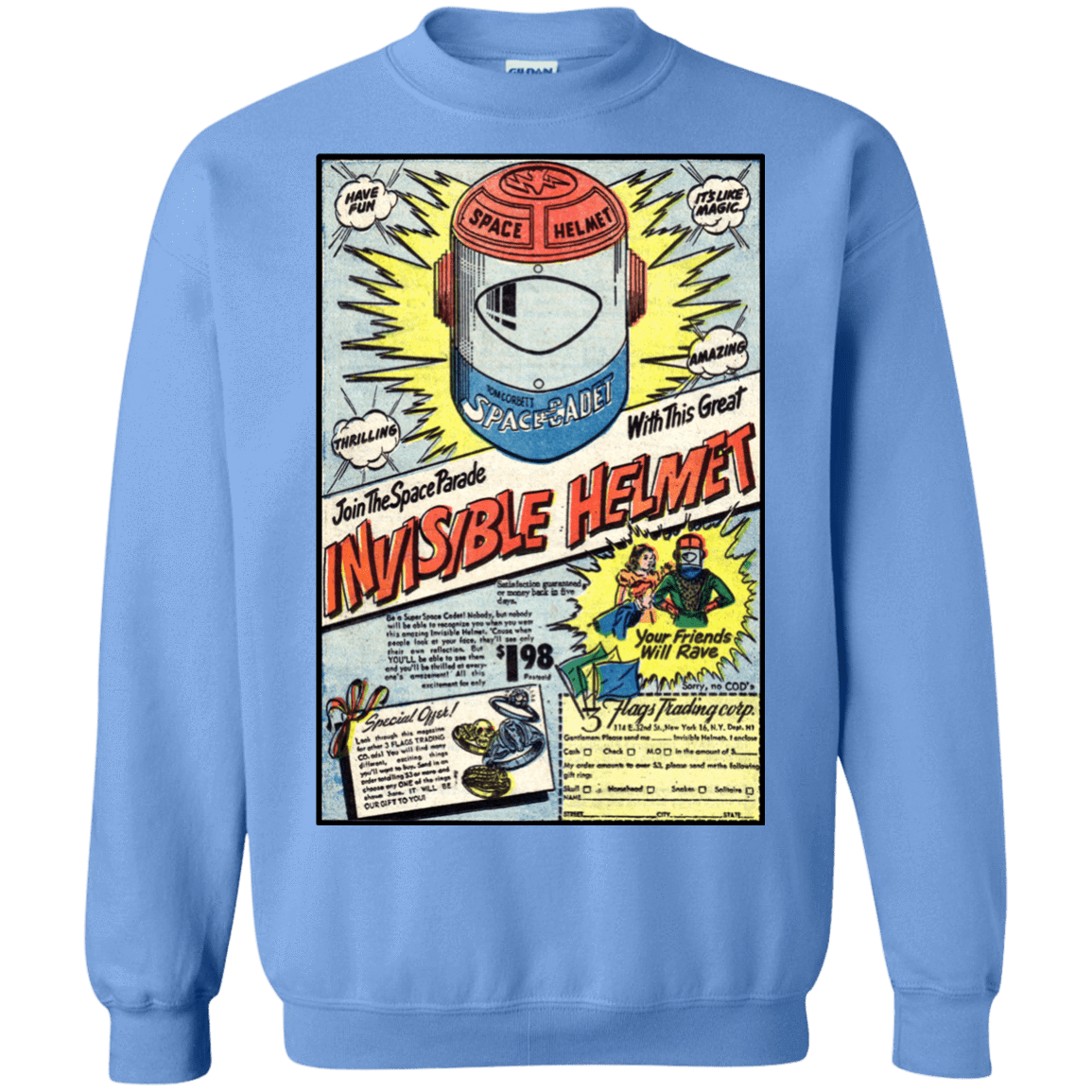 Sweatshirts Carolina Blue / Small Space Helmet Crewneck Sweatshirt