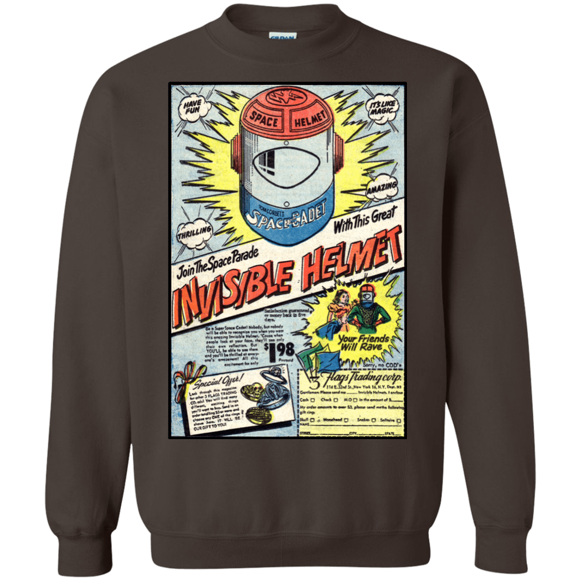 Sweatshirts Dark Chocolate / Small Space Helmet Crewneck Sweatshirt