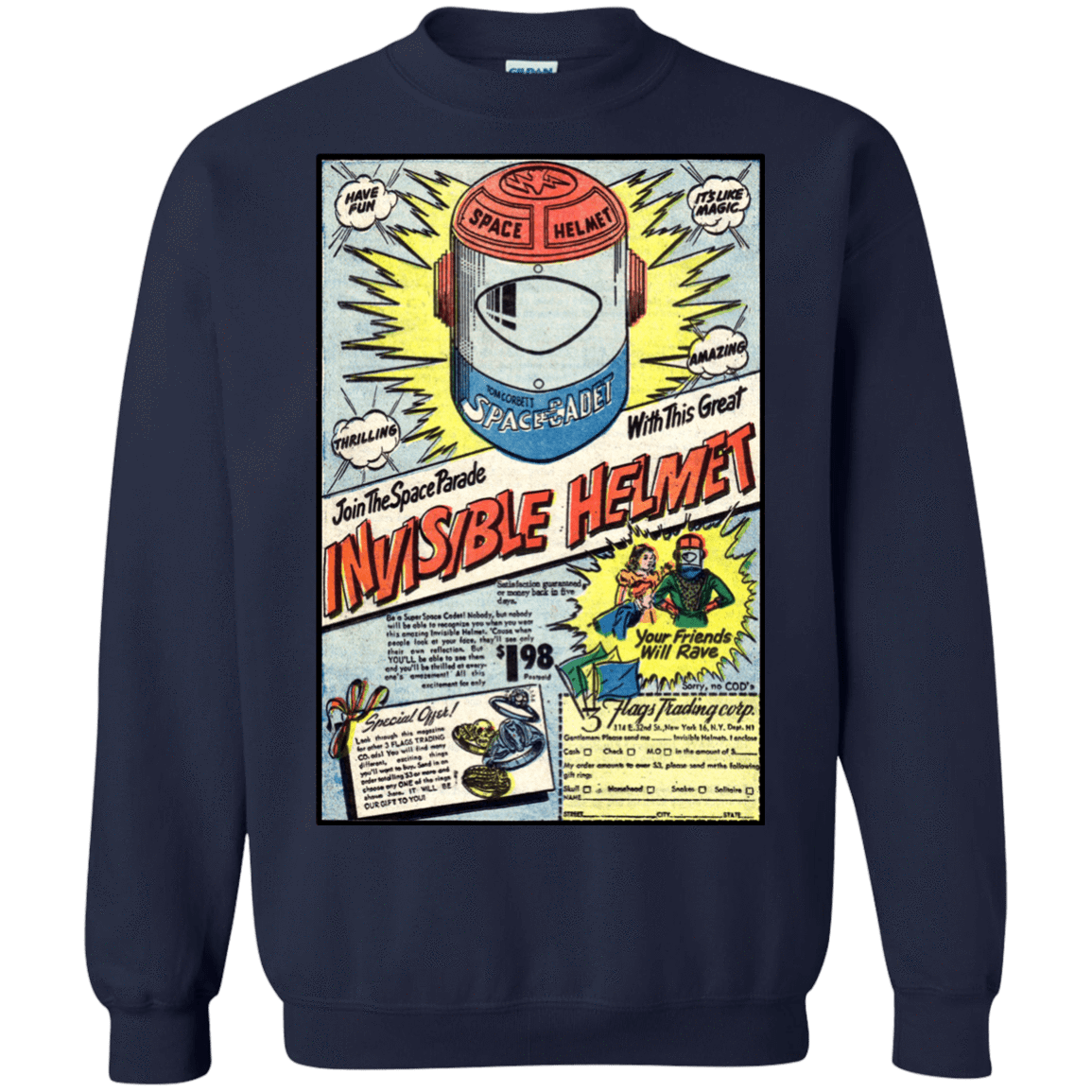 Sweatshirts Navy / Small Space Helmet Crewneck Sweatshirt