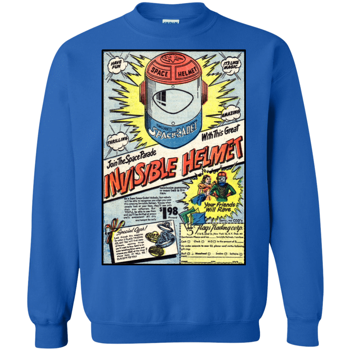 Sweatshirts Royal / Small Space Helmet Crewneck Sweatshirt