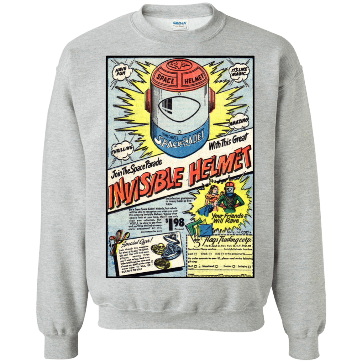 Sweatshirts Sport Grey / Small Space Helmet Crewneck Sweatshirt