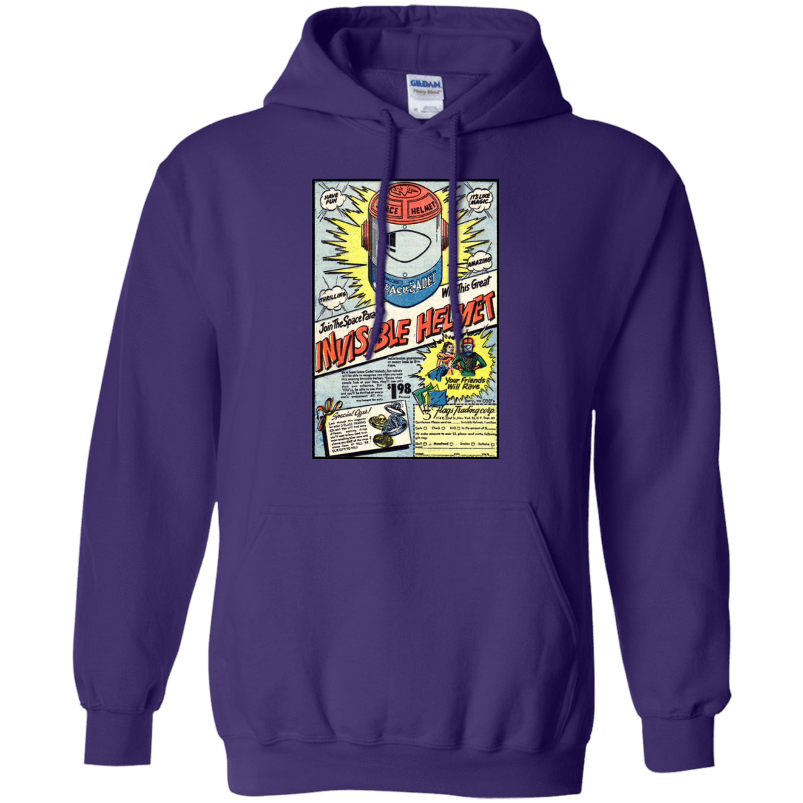 Sweatshirts Purple / Small Space Helmet Pullover Hoodie
