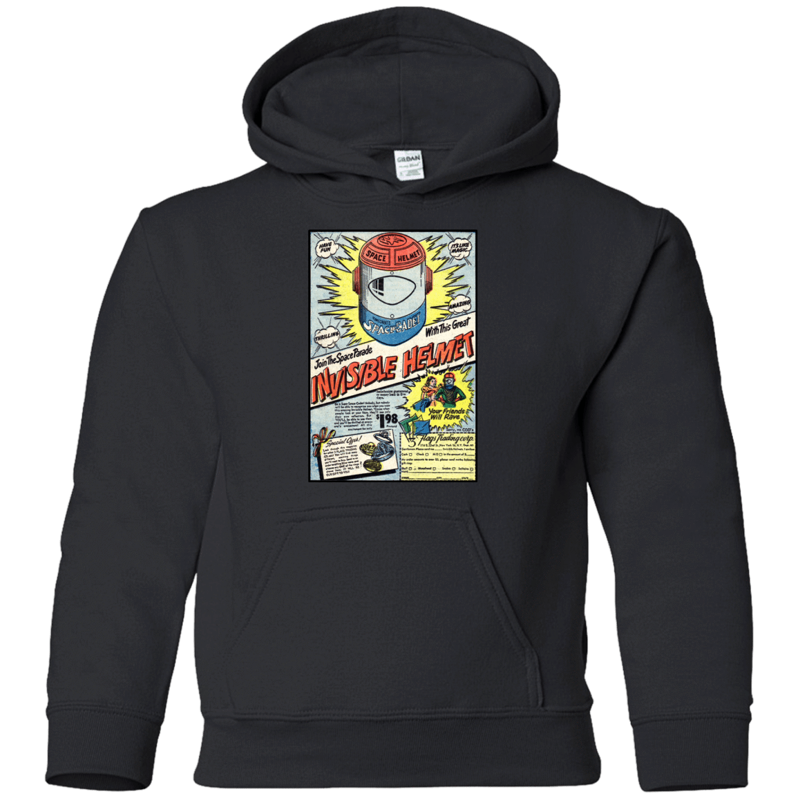 Sweatshirts Black / YS Space Helmet Youth Hoodie