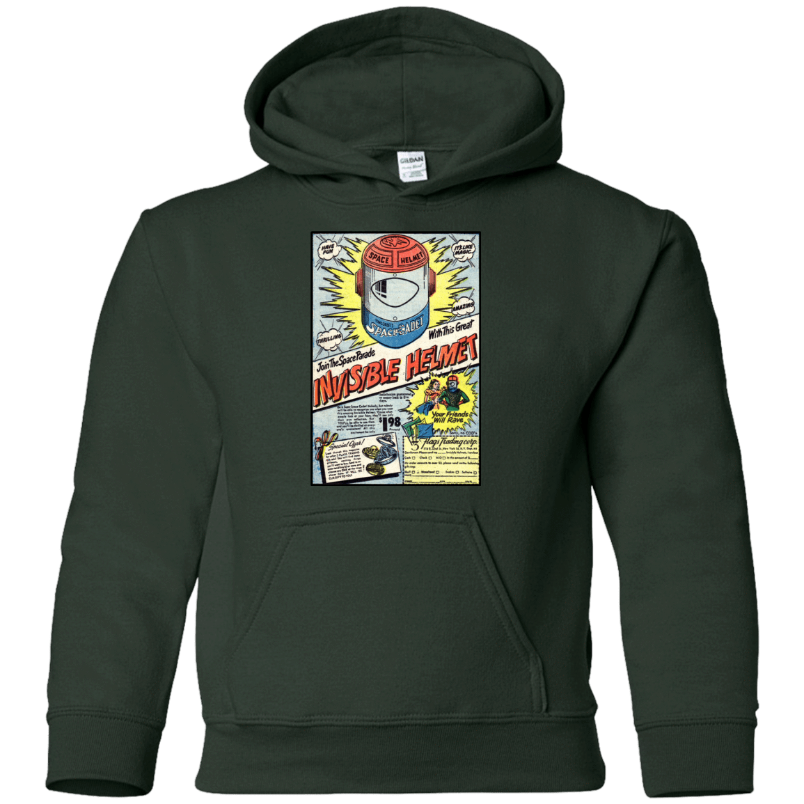 Sweatshirts Forest Green / YS Space Helmet Youth Hoodie