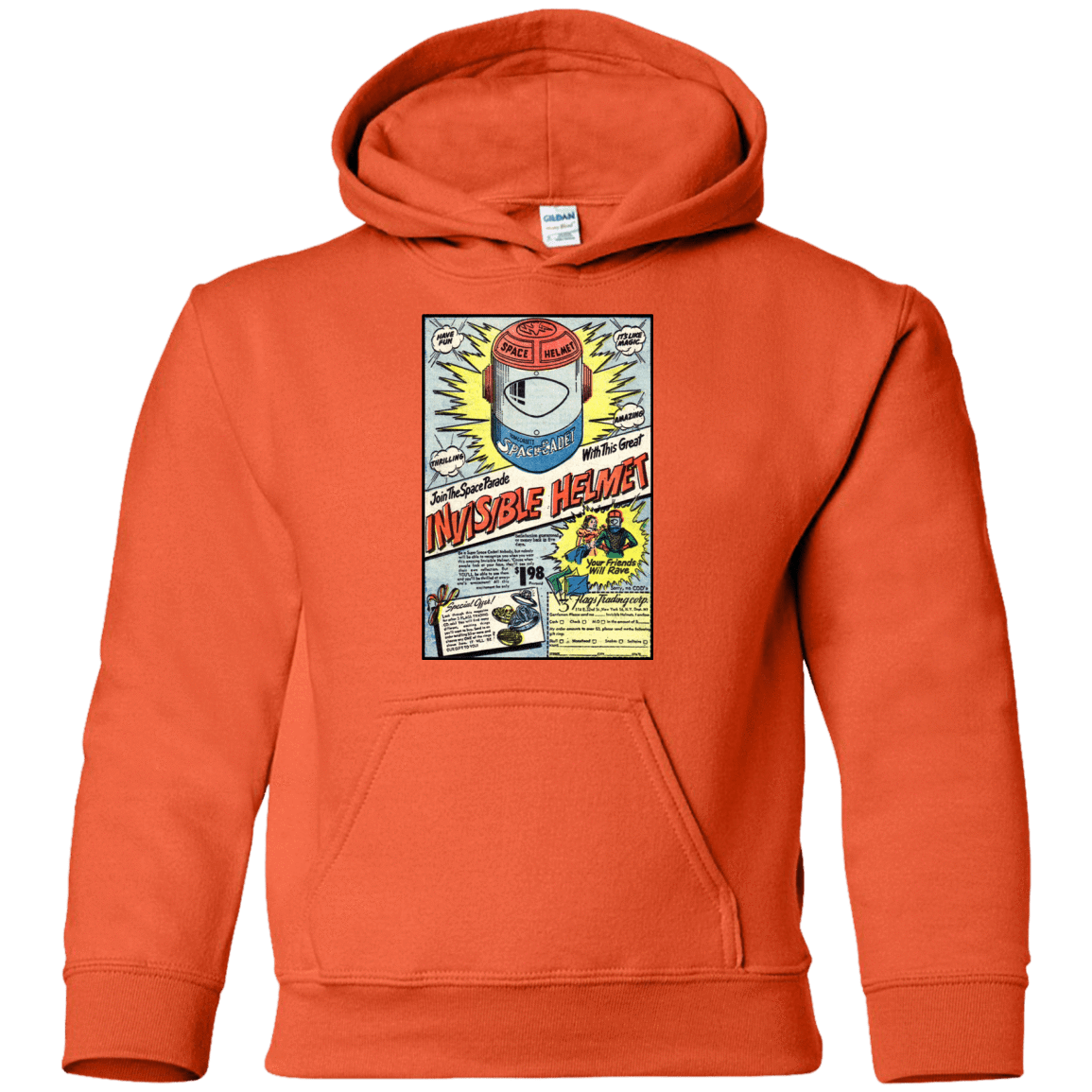 Sweatshirts Orange / YS Space Helmet Youth Hoodie
