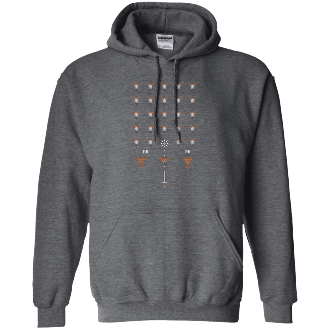 Sweatshirts Dark Heather / Small Space NI Invaders Pullover Hoodie