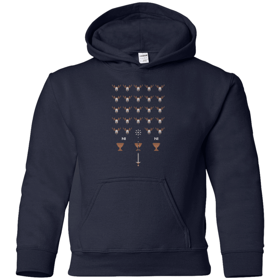 Sweatshirts Navy / YS Space NI Invaders Youth Hoodie