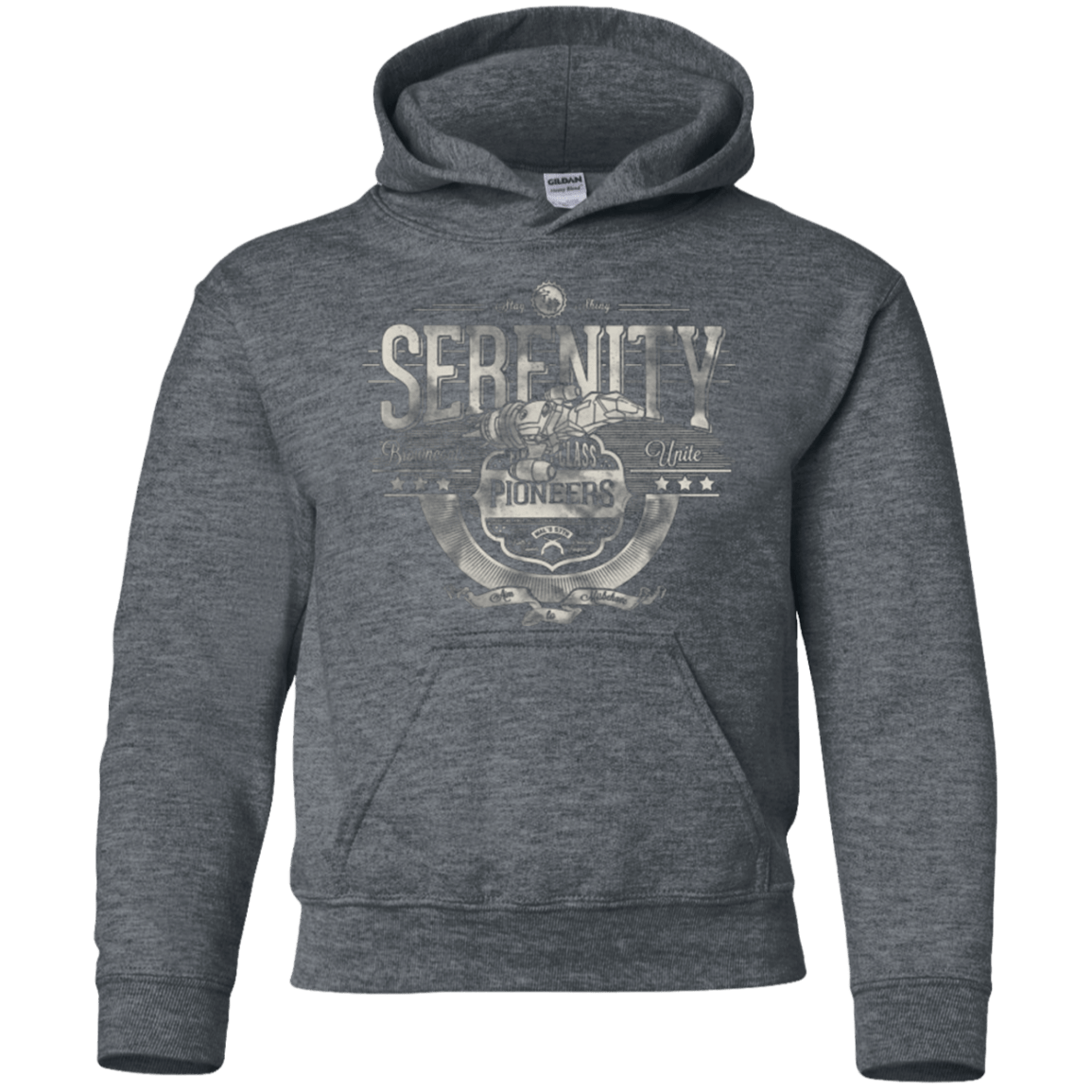 Sweatshirts Dark Heather / YS Space Pioneers Youth Hoodie