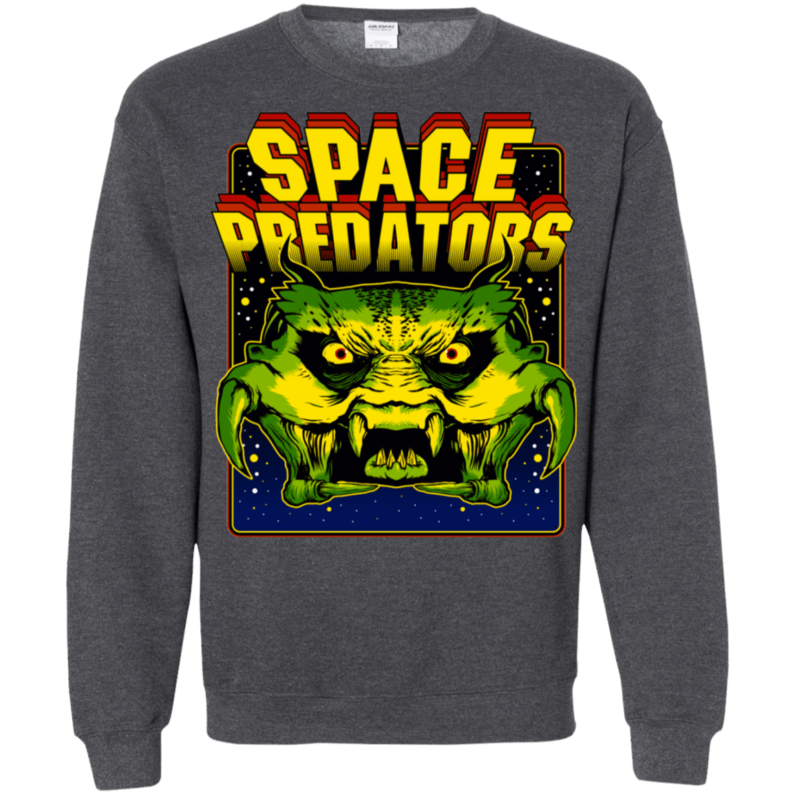 Sweatshirts Dark Heather / S Space Predator Crewneck Sweatshirt