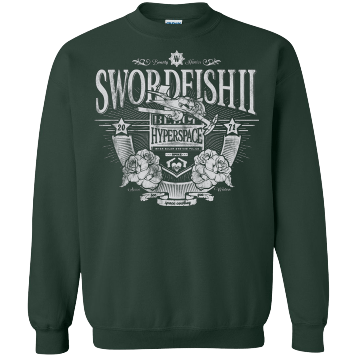 Sweatshirts Forest Green / Small Space Western Crewneck Sweatshirt