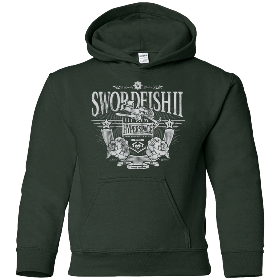 Sweatshirts Forest Green / YS Space Western Youth Hoodie