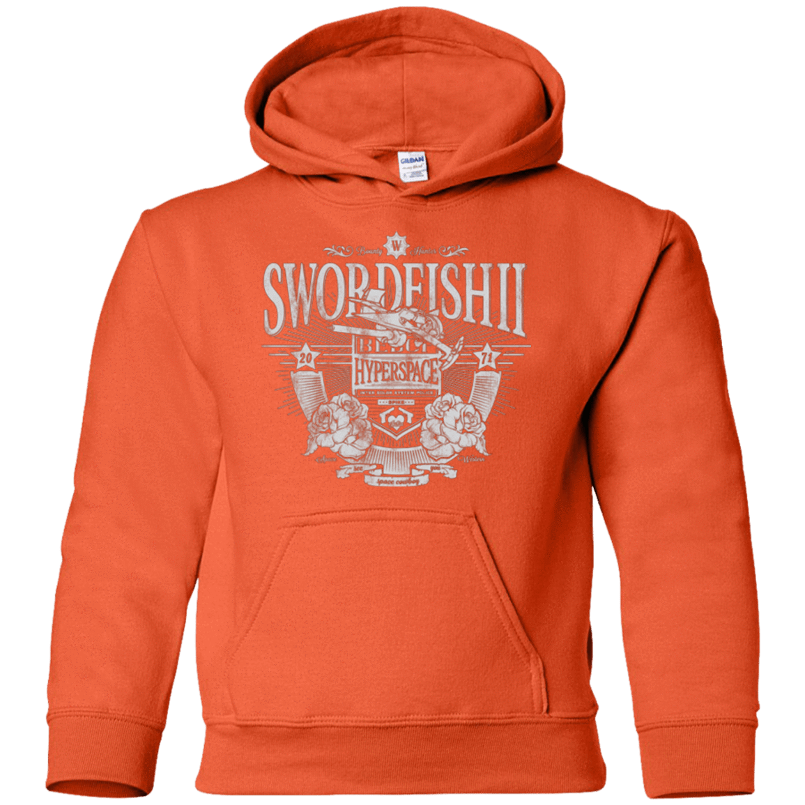 Sweatshirts Orange / YS Space Western Youth Hoodie