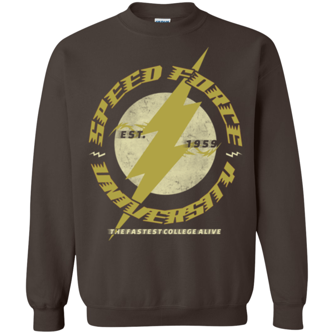 Sweatshirts Dark Chocolate / Small Speed Force University Crewneck Sweatshirt