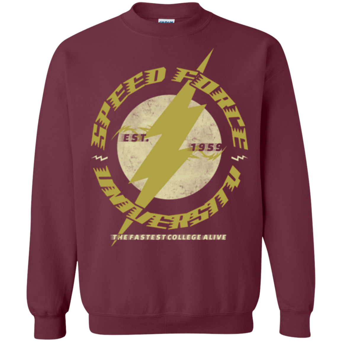 Sweatshirts Maroon / Small Speed Force University Crewneck Sweatshirt