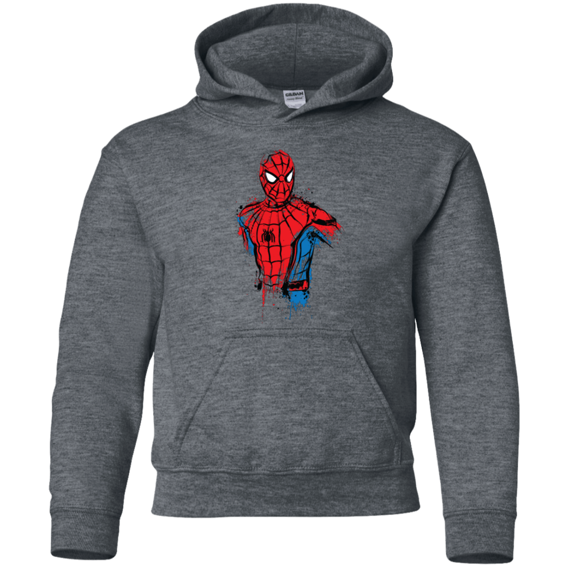 Sweatshirts Dark Heather / YS Spiderman- Friendly Neighborhood Youth Hoodie