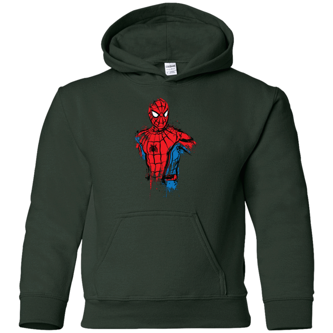 Sweatshirts Forest Green / YS Spiderman- Friendly Neighborhood Youth Hoodie