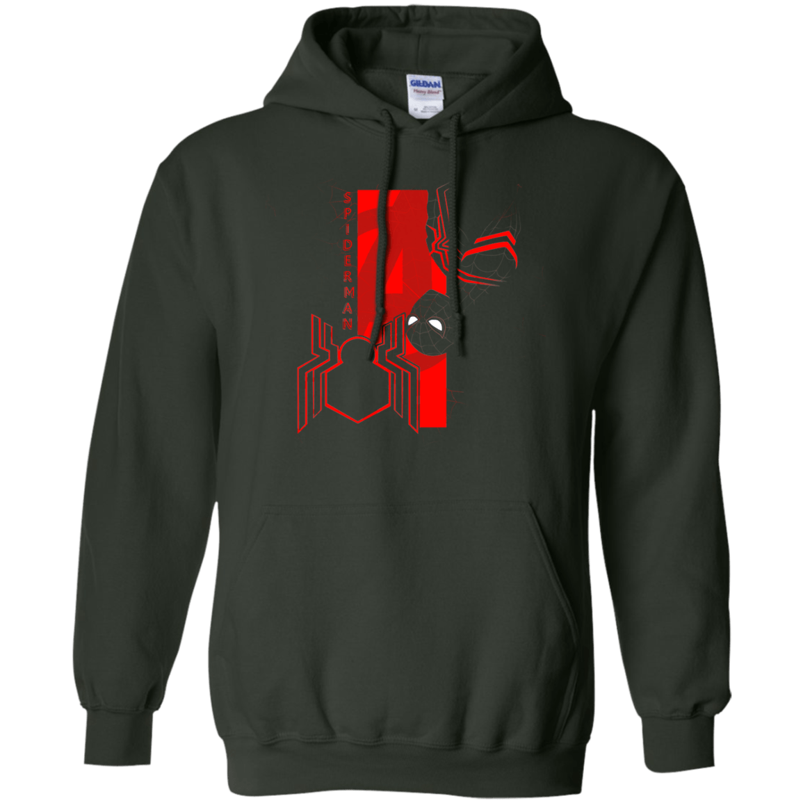 Sweatshirts Forest Green / S Spiderman Profile Pullover Hoodie