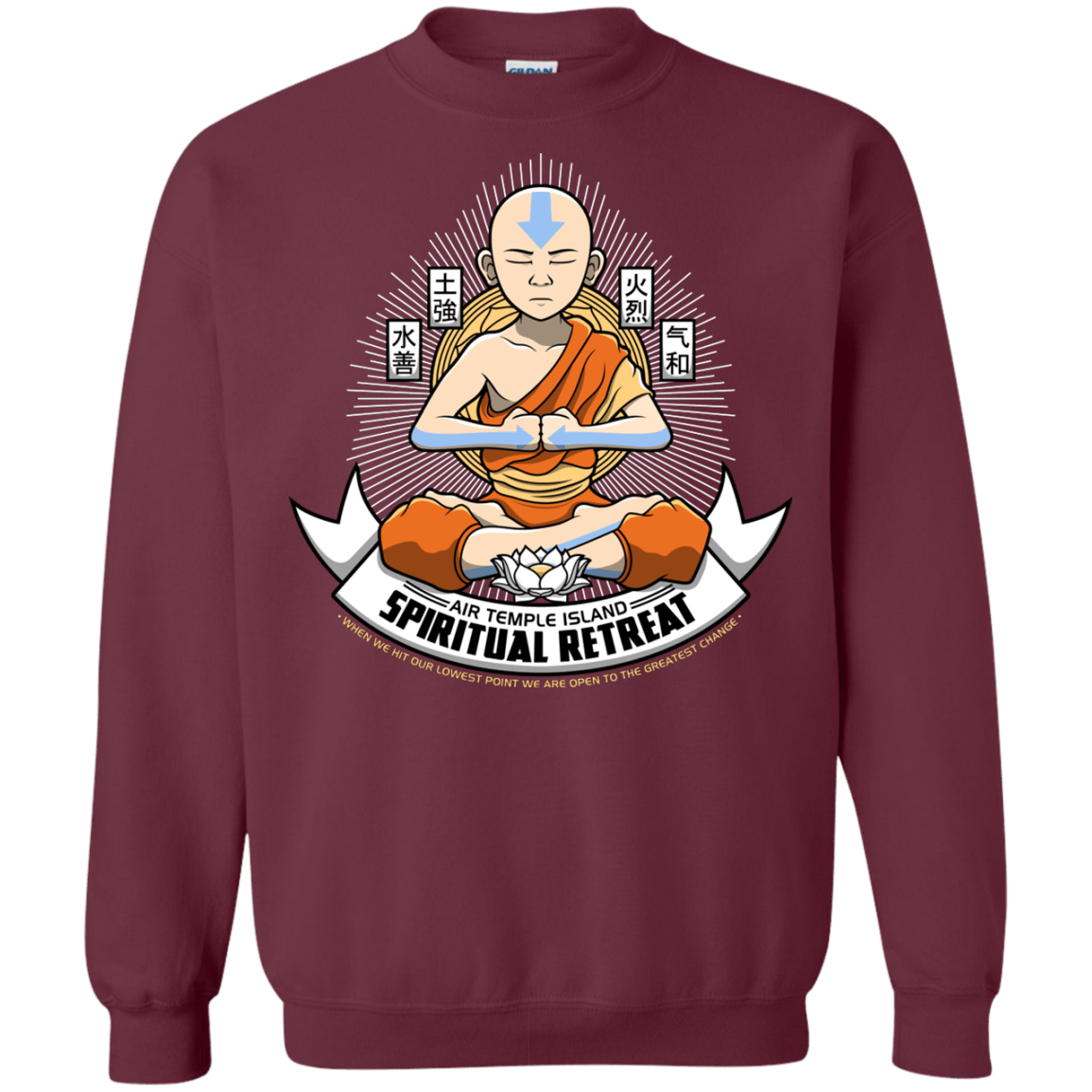 Sweatshirts Maroon / Small SPIRITUAL RETREATT Crewneck Sweatshirt