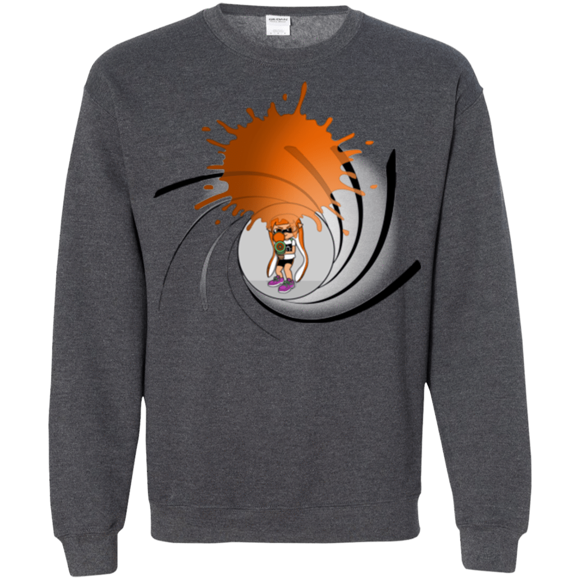 Sweatshirts Dark Heather / Small Splat 007 Crewneck Sweatshirt
