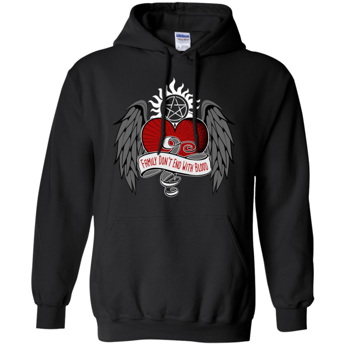 Sweatshirts Black / S SPN Tattoo Pullover Hoodie
