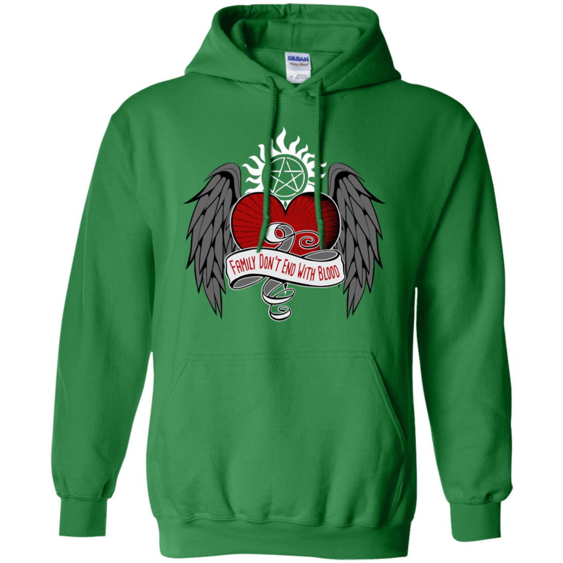 Sweatshirts Irish Green / S SPN Tattoo Pullover Hoodie