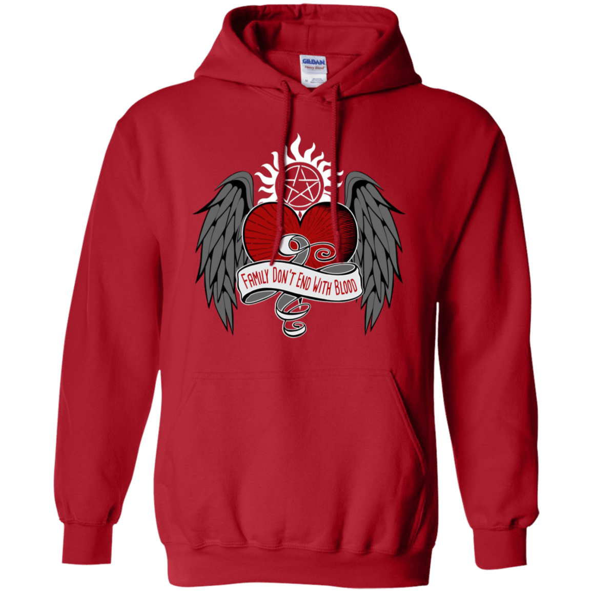 Sweatshirts Red / S SPN Tattoo Pullover Hoodie