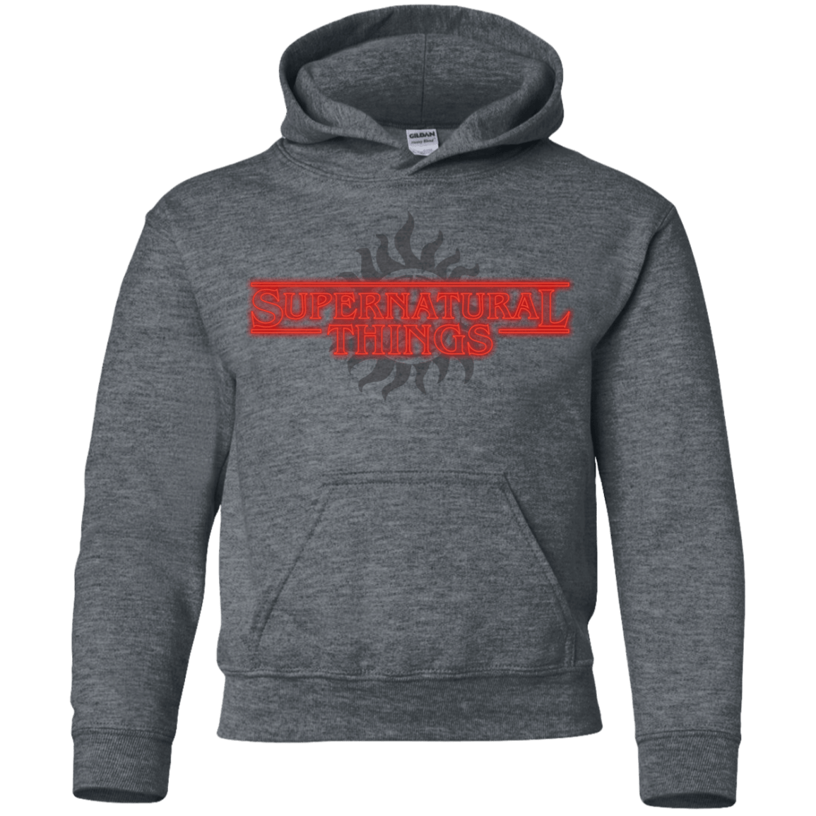 Sweatshirts Dark Heather / YS SPN Things Youth Hoodie