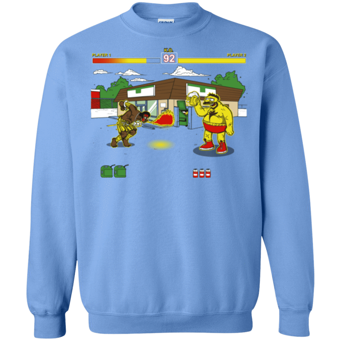Sweatshirts Carolina Blue / S Springfield Fighter Crewneck Sweatshirt