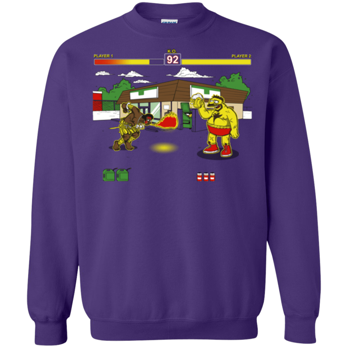 Sweatshirts Purple / S Springfield Fighter Crewneck Sweatshirt