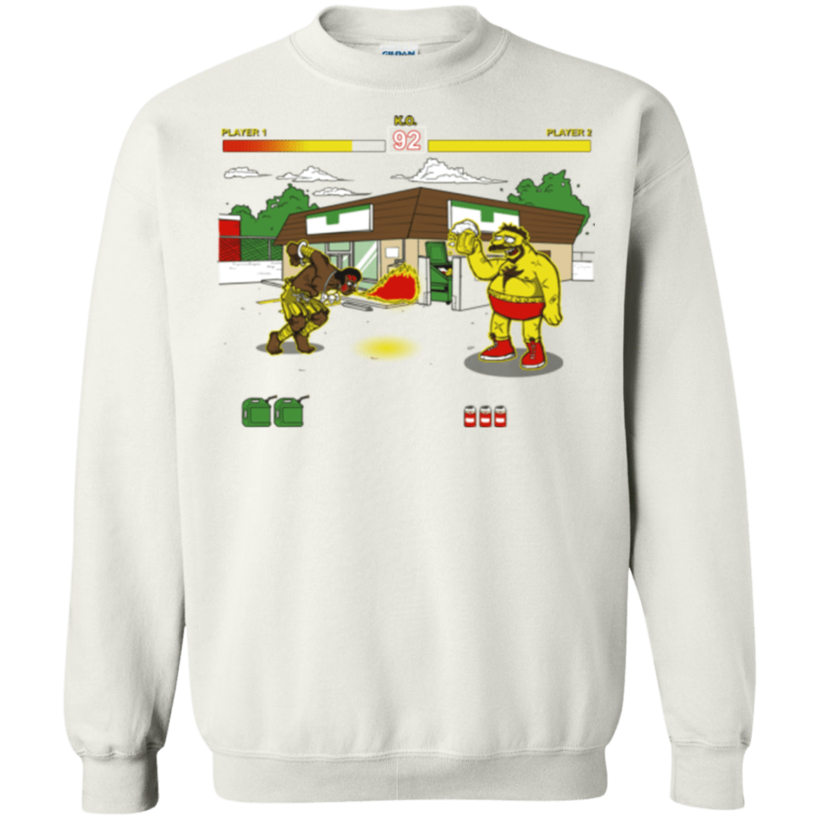 Sweatshirts White / S Springfield Fighter Crewneck Sweatshirt