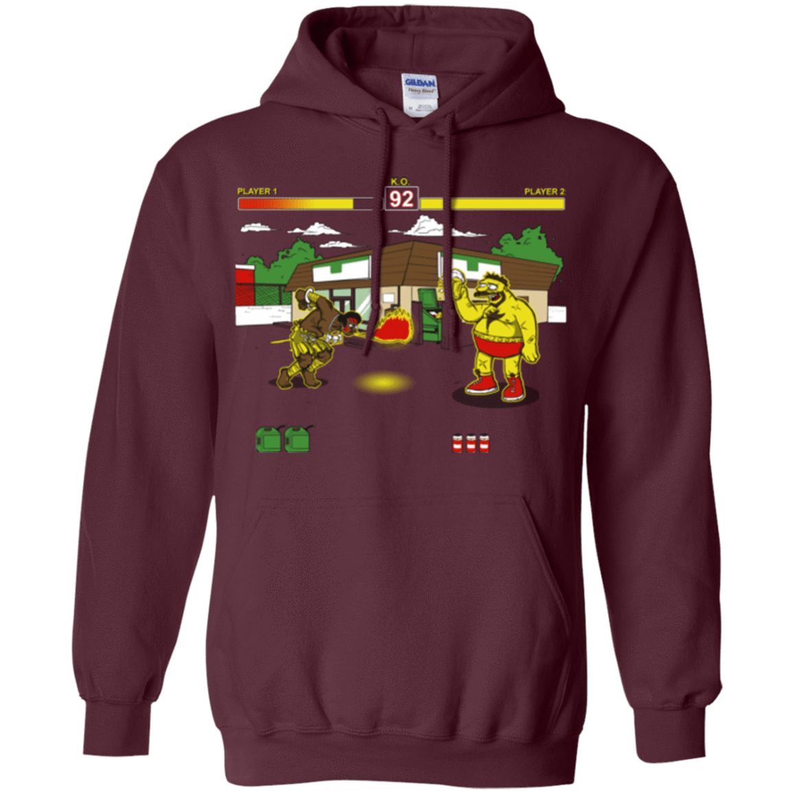 Sweatshirts Maroon / S Springfield Fighter Pullover Hoodie