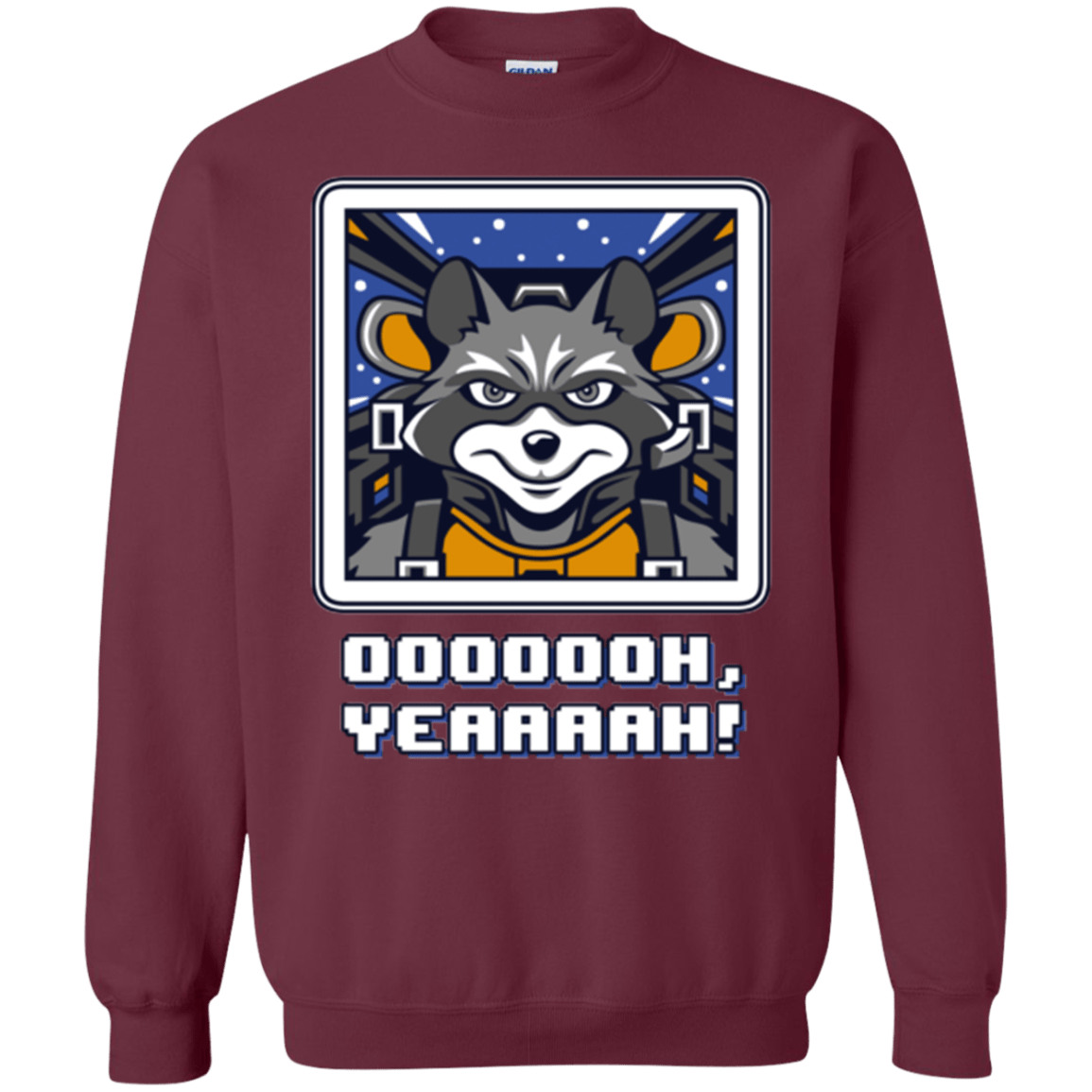 Sweatshirts Maroon / Small Star Raccoon Crewneck Sweatshirt