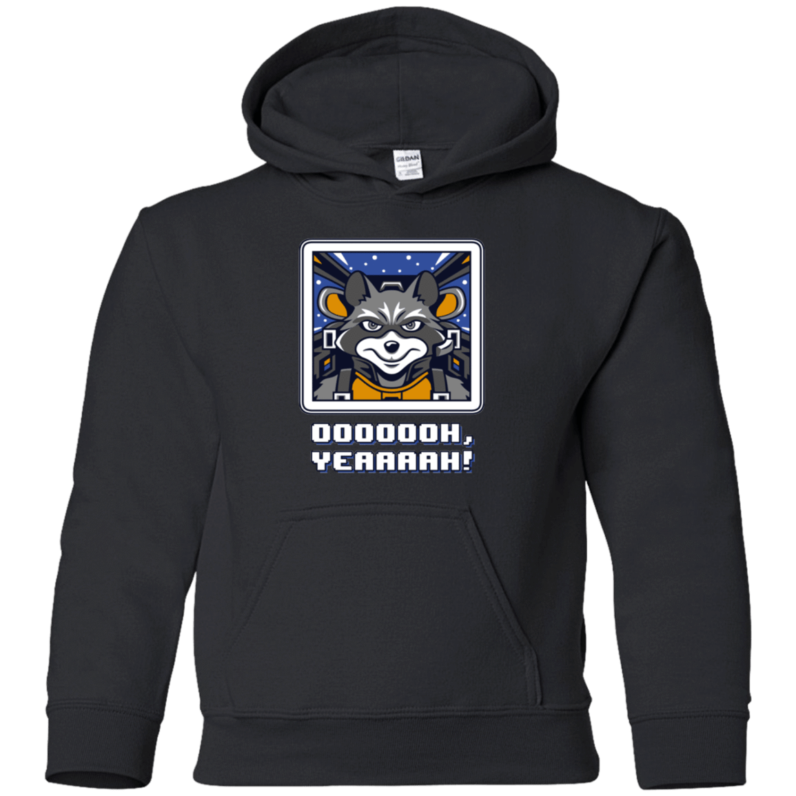 Sweatshirts Black / YS Star Raccoon Youth Hoodie