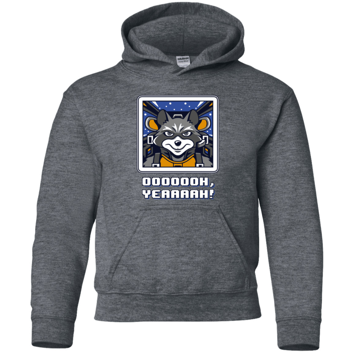 Sweatshirts Dark Heather / YS Star Raccoon Youth Hoodie