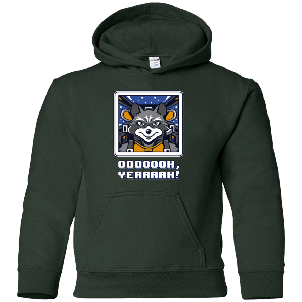 Sweatshirts Forest Green / YS Star Raccoon Youth Hoodie