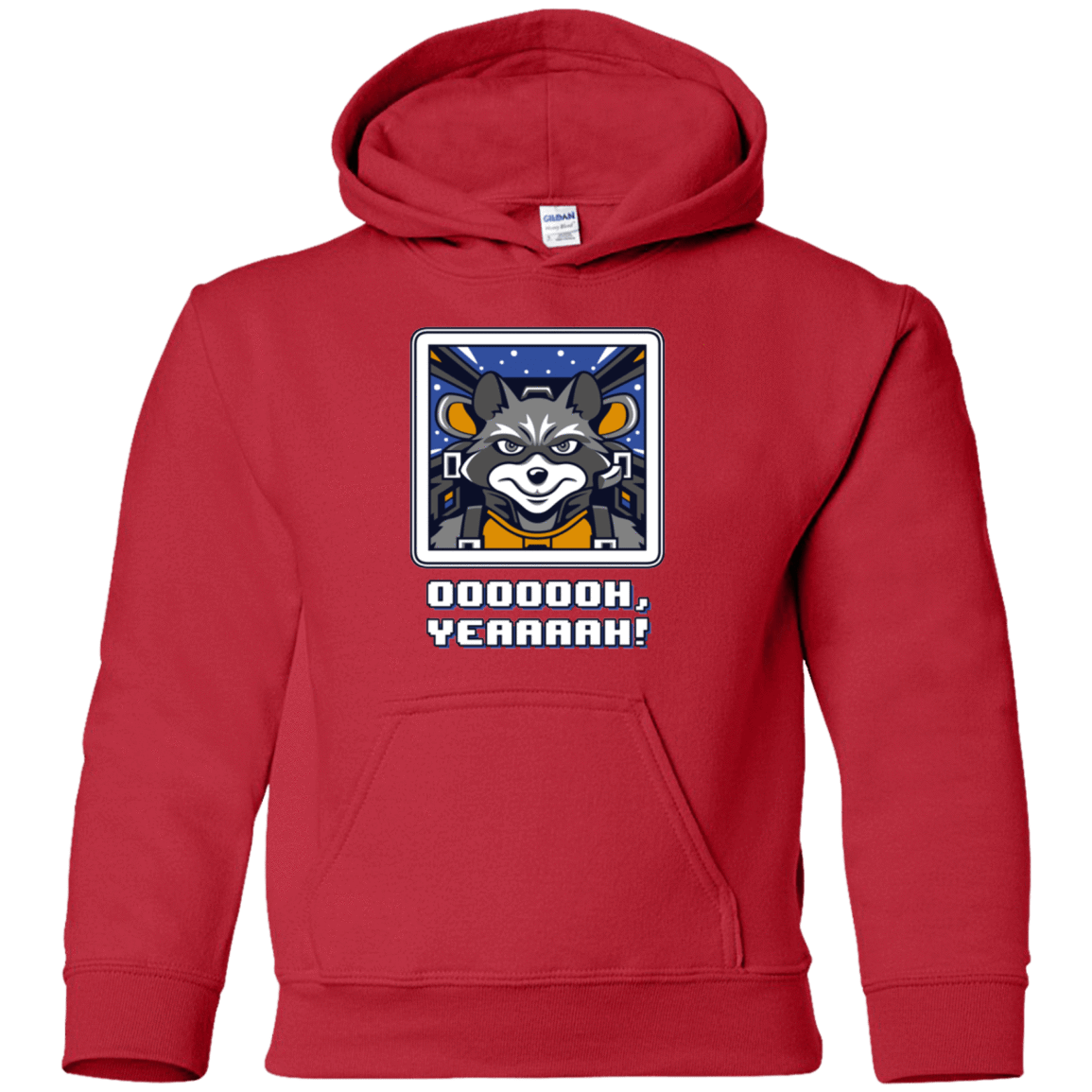 Sweatshirts Red / YS Star Raccoon Youth Hoodie