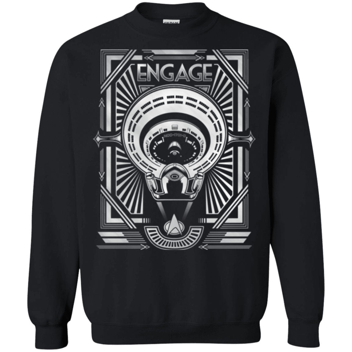 Sweatshirts Black / Small Star Trek Engage Crewneck Sweatshirt