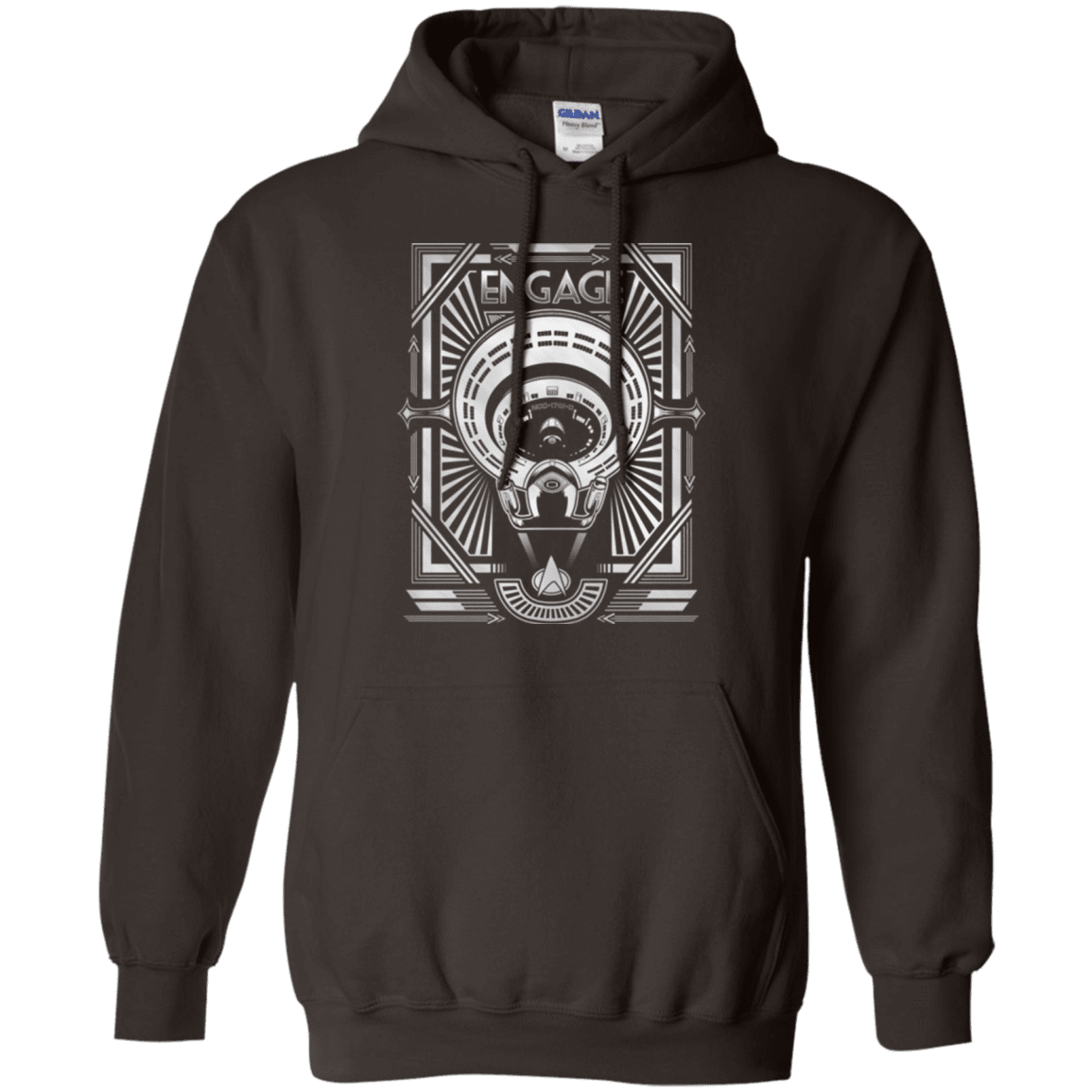 Sweatshirts Dark Chocolate / Small Star Trek Engage Pullover Hoodie