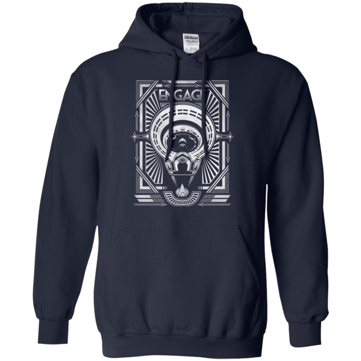 Sweatshirts Navy / Small Star Trek Engage Pullover Hoodie