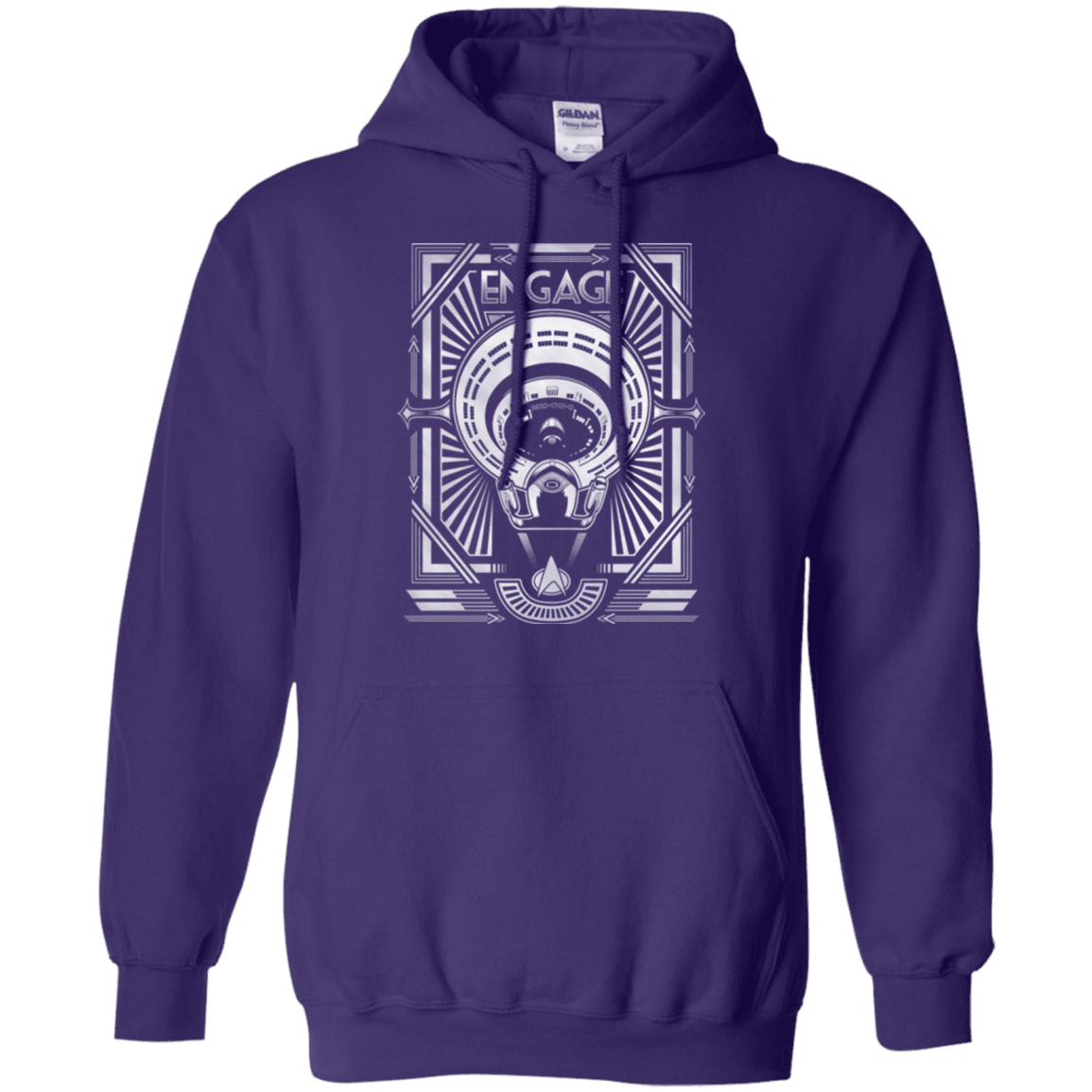Sweatshirts Purple / Small Star Trek Engage Pullover Hoodie