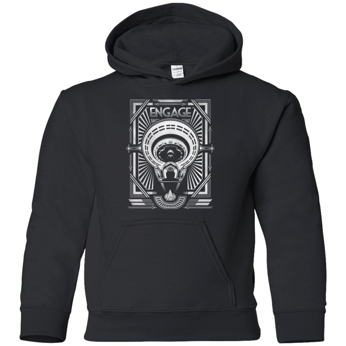 Sweatshirts Black / YS Star Trek Engage Youth Hoodie