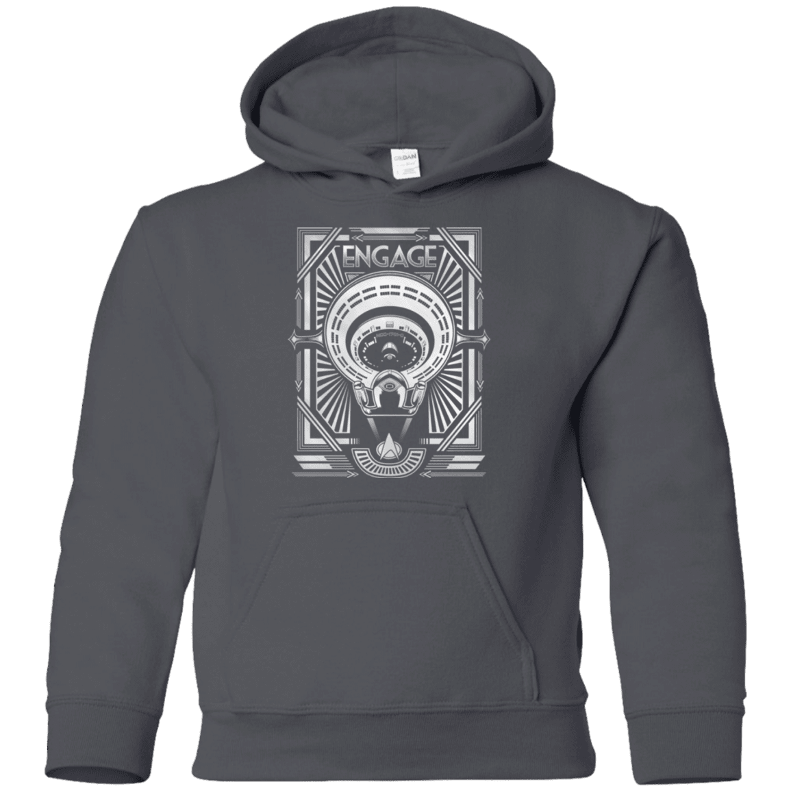 Sweatshirts Charcoal / YS Star Trek Engage Youth Hoodie