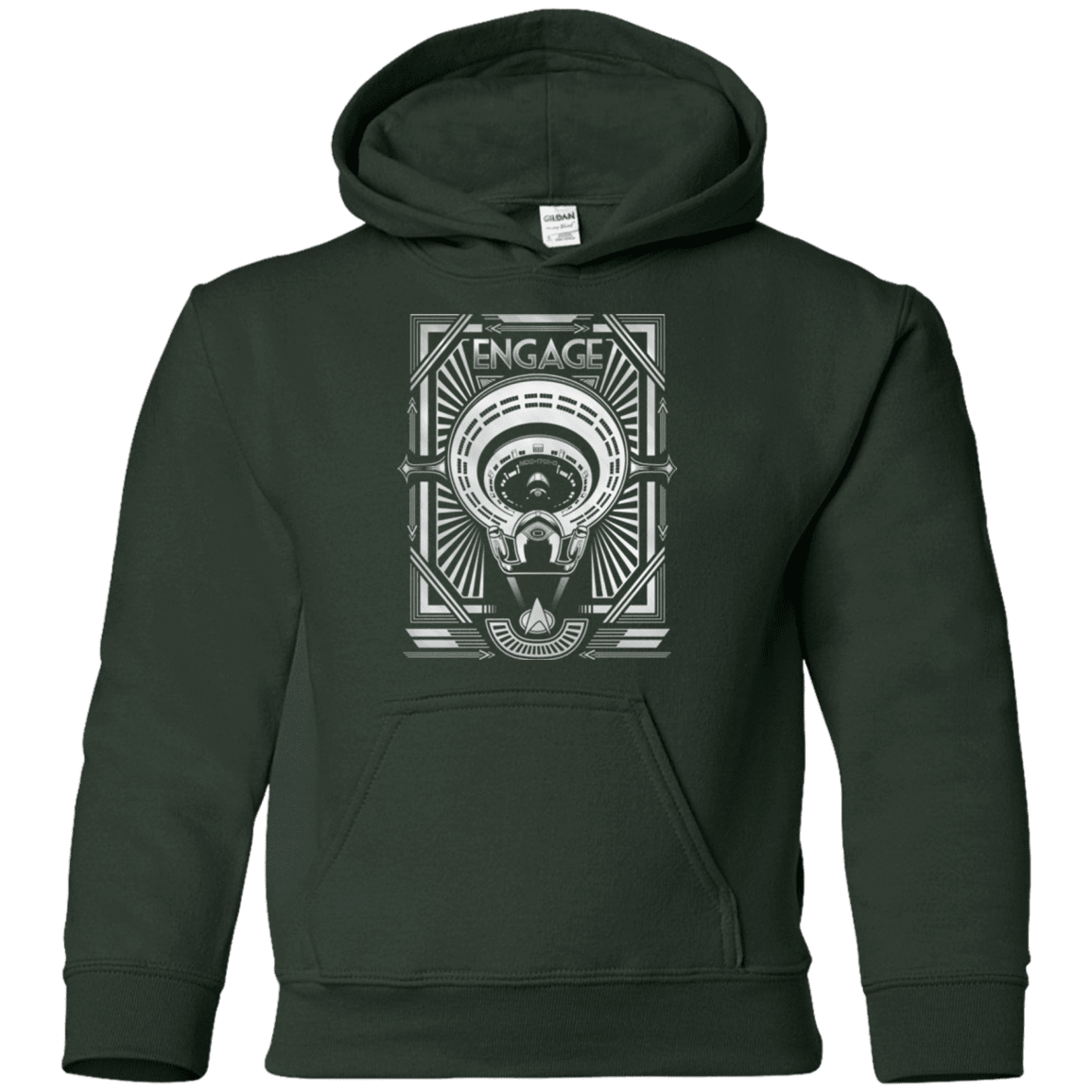 Sweatshirts Forest Green / YS Star Trek Engage Youth Hoodie