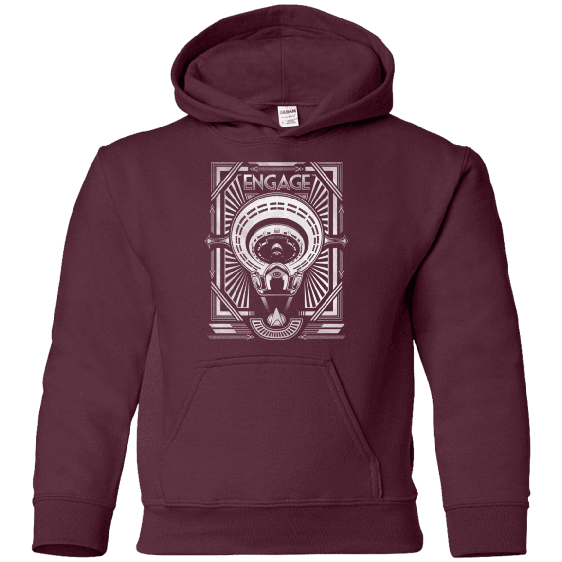 Sweatshirts Maroon / YS Star Trek Engage Youth Hoodie