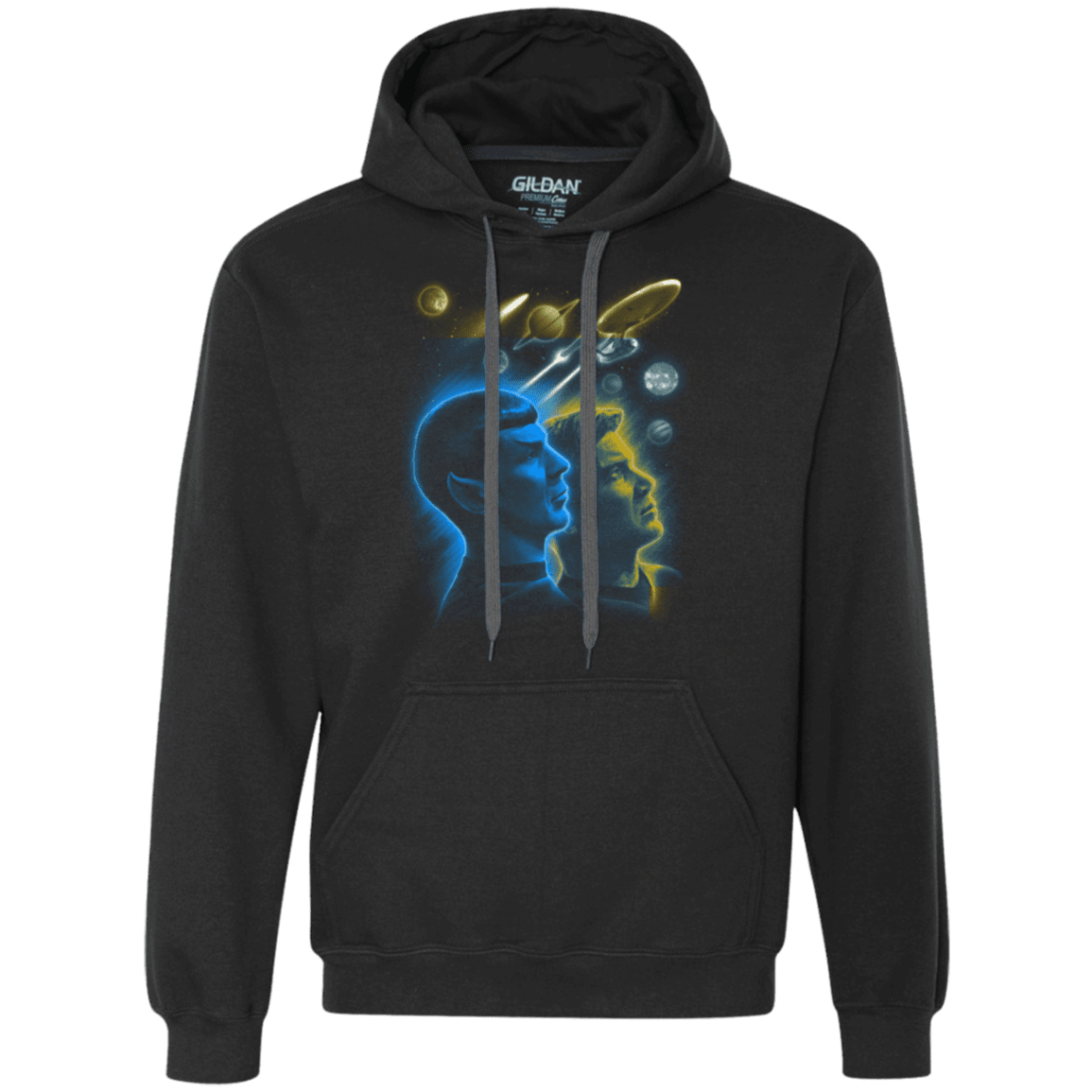 Sweatshirts Black / Small Star Trek Kirk Spock Premium Fleece Hoodie